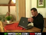 Old bag gets fucked on the table 3/16