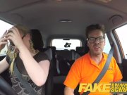 Fake Driving School pigtail cutie with moist hairy teen pussy creampie 16/16