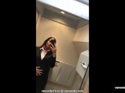 Flight attendant uses in-flight wifi to cam on camsoda! 1/16