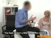 Fake Agent Hot blonde model loves cock over the desk with her sushi 5/16