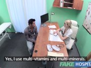 Fake Hospital Fit guy cums over hot blonde nurses tits after fucking her 2/16