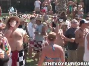 College babes flashing on the beach 1/16