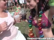 College babes flashing on the beach 12/16