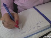 Office woman in white stockings riding his cock 4/16