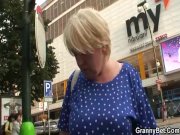 Picking up and fucking blonde granny from behind 2/16