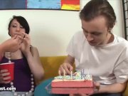 Brunette teen fucks a big cock 8/16