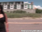 Busty Latina flashes her tits and ass 14/16