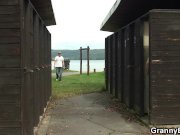 Blonde grandma screwed in public changing room 5/16