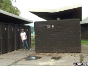 Blonde grandma screwed in public changing room 7/16