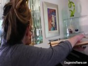 Brunette hottie gets her hairy pussy pleasured by her piano teacher 6/16