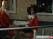 Sky High - Ebony flight attendant Luna Corazon gets fucked in the bathroom 2/16