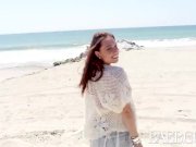 BAEB Brunette babe Aidra Fox fucked on her flower bed sheets 1/16