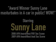 Award Winner Sunny Lane masturbates in A car in public! WOW! 1/16