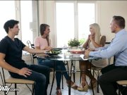 Stepdad Sneaks Cock Suck from Daughter 1/16