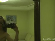 Brunette teen rubs her pussy over the panties 2/16