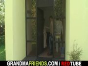 Lonely grandma gets pounded by two buddies 7/16