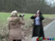 Girlfriends Euro lesbian babes licking sucking fingering tight teen pussies 2/16