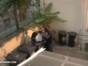 Wife and husband fuck together a black man in apartment hidden cam 1/16