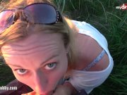 My Dirty Hobby - Hot public blowjob on the beach 9/16