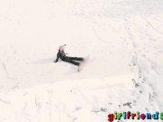 Girlfriends Snowboarding babes licking sucking and fingering tight pussies 3/16