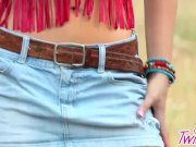 Twistys - Alluring Blonde Maya Rae Waiting For A Ride And Ended Up Masturbating Outdoors 5/16