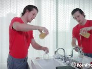 PORNPROS Skinny brunette Rebel Lynn fucked by big torpedo dick 3/16