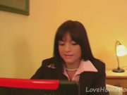 Brunette babe strips while on the phone 11/16