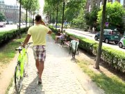 Tourist chick gets picked up and Fucked Deep after eating a Banana 3/16