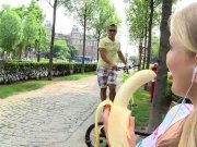 Tourist chick gets picked up and Fucked Deep after eating a Banana 4/16