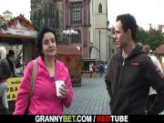 Granny tourist jumps on cock 3/16