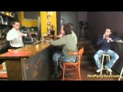 blonde teen enjoys a massive group facial 2/16