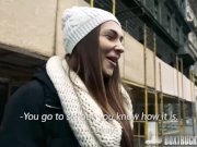 Box Truck Sex - Hot Brunette Student gets a cumshot on her shaved pussy 2/16