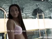 Box Truck Sex - Hot Brunette Student gets a cumshot on her shaved pussy 5/16