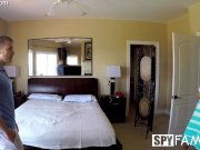 SpyFam Step sister Alexis Adams caught step brother spying by the pool 8/16