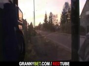 Naughty granny in stockings rides cock 2/16