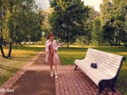 Jeny Smith fully naked in a park got caught 16/16