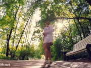 Jeny Smith fully naked in a park got caught 2/16