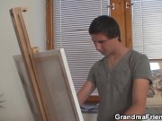 Old woman sucking and riding boys teen cocks 5/16