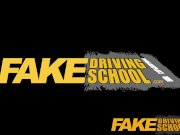 Fake Driving School wild ride for petite british Asian with glasses 1/16