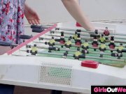 Hairy lesbian gingers lick cunts and give rimjobs 1/16