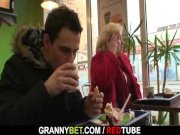 Huge granny swallows his horny cock 3/16