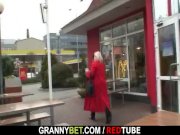 Huge granny swallows his horny cock 7/16