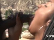 Big ass Black girl has her slutty holes drilled by this stud 1/16