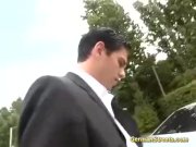 chubby redhead picked up for outdoor sex 2/16