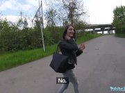 Public Agent Cowgirl riding in outdoors fuck 1/16