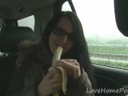 Stopping the car and filming a slutty babe 10/16