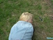 Public Agent Hot blonde student fucked doggy style in forest for cash 13/16