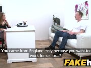 Female Agent English stud cheats and pounds sexy agents tight pussy 2/16