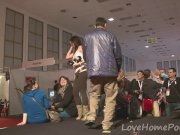 Busty blonde loves presenting her striking breasts 10/16