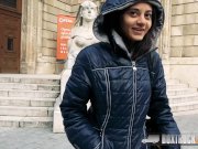 Skinny Shrima Malati slips his cock deep into her throat 1/16